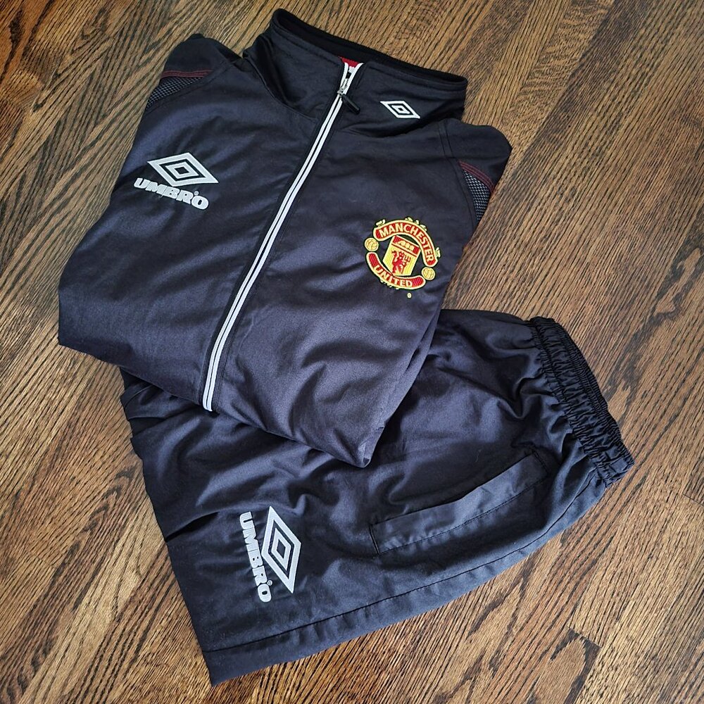 Manchester United Umbro Tracksuit Vintage 1998 1999 Treble Soccer Jacket Pants